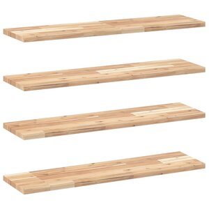 vidaXL Étagères flottantes 4 Pièces 100x20x2 cm acacia massif non traité