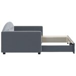 vidaXL Lit de jour avec gigogne sans matelas gris foncé 90x190 cm