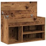 vidaXL Banc à chaussures vieux bois 80x30x45 cm bois d'ingénierie