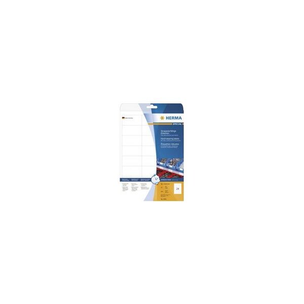 Etiquettes films robustes special, 105 x 148 mm, blanc herma