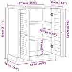 vidaXL Cabinet de salle de bain Autre VIGO Marron Bois massif en pin
