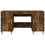 vidaXL Bureau Chêne fumé 140x50x75 cm Bois d'ingénierie