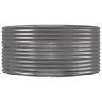 vidaXL Lit surélevé de jardin Gris 367x140x68cm Acier galvanisé