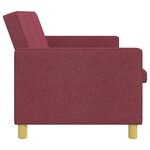 vidaXL Canapé-lit escamotable Bordeaux Tissu