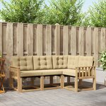 vidaXL Ensemble de canapés d'extérieur 4 Pièces Blanc et Beige