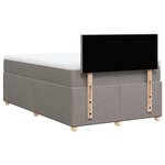 vidaXL Sommier à lattes de lit avec matelas taupe 120x190 cm tissu