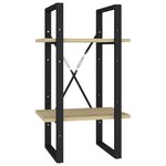 vidaXL Bibliothèque à 2 niveaux chêne sonoma bois d'ingénierie