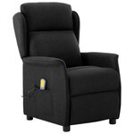 vidaXL Chaise de massage Noir 93.5 x 67.5 x 101.5 cm tissu