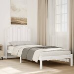 vidaXL Cadre de lit extra long sans matelas 100x220 cm bois massif