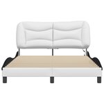 vidaXL Cadre de lit avec LED sans matelas Hvar blanc et noir 120x200 cm