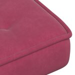 vidaXL Chaise de relaxation avec tabouret Bordeaux Velours