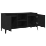 vidaXL Meuble TV Noir 102 x 35 x 50 cm Bois d'ingénierie