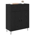vidaXL Buffet Chêne noir 69 5 x 34 x 90 cm Bois d'ingénierie