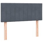 vidaXL Sommier à lattes de lit et matelas et LED gris clair 120x220cm velours