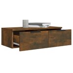 vidaXL Armoires murales 2 Pièces Chêne fumé 68x30x20 cm Bois d'ingénierie