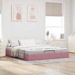 VidaXL Cadre de lit ottoman sans matelas rose 160x200 cm velours