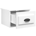 vidaXL Tables de chevet murales 2 Pièces blanc 41 5x36x28 cm