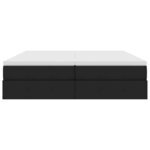 vidaXL Lit avec rangement et matelas Noir 200 x 200 cm Polyester