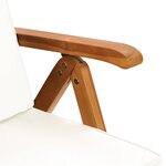 Salon de jardin meuble d'extérieur ensemble de mobilier 7 pièces avec coussins bois de teck massif 02_0017135