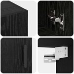 vidaXL Meuble mural Chêne noir 60 x 31 x 70 cm Bois d'ingénierie
