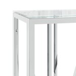 vidaXL Table console 110x30x70 cm acier inoxydable et verre