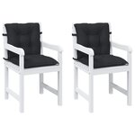 vidaXL Ensemble de coussins pour chaise à dossier bas 2 Pièces