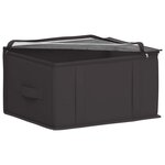 vidaXL Boîte de rangement avec fenêtre transparente Anthracite