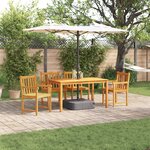 Ensemble de jardin 5 pièces en bois massif d'acacia