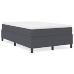 Lit Box Spring vidaXL Gris Foncé Petit Double en Tissu Velours Côtélé