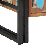 vidaXL Meuble à Chaussures avec porte Noir Bois massif de récupération