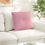 vidaXL Coussin de Dos Rose 60 x 50 cm Tissu en velours côtelé
