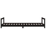 vidaXL Cadre de lit pour enfants noir 90x200 cm bois de pin massif