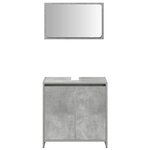 vidaXL Ensemble de meubles de salle de bain 3 Pièces gris béton