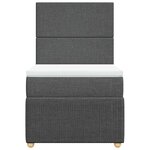vidaXL Sommier à lattes de lit avec matelas Gris foncé 80x200 cm Tissu