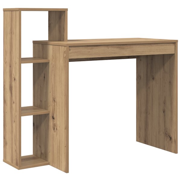 vidaXL Bureau d'ordinateur Chêne artisanal Bois d'ingénierie Standard