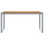 vidaXL Table de Jardin Gris 160 x 80 x 75 cm Bois d'Acacia Massif