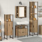 vidaXL Ensemble de Meubles de Salle de Bain 4 Pièces chêne artisanal