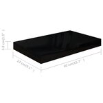 vidaXL Étagère murale flottante 2 Pièces Noir brillant 40x23x3 8 cm MDF