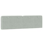vidaXL Coussin de tête de lit gris clair 183 cm velours