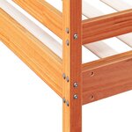 vidaXL Lit superposé 90x200/120x200 cm cire marron bois de pin massif