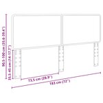 vidaXL Tête de lit avec tête de lit Blanc 180 cm Bois d'ingénierie