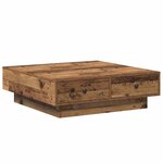 vidaXL Table basse Bois ancien 90 x 90 x 28 cm Bois d'ingénierie