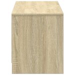 vidaXL Meuble TV avec LED avec LED Chêne Sonoma 140 x 34 x 40 cm
