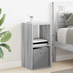vidaXL Table de chevet avec tiroir Gris Sonoma 30 5 x 27 x 59 5 cm