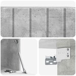 vidaXL Meuble TV mural 59 5 x 31 x 30 cm Gris béton Bois d'ingénierie