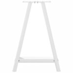 vidaXL Pieds de table à manger en forme de A  2 pièces  blanc  50 x (72-73) cm  acier
