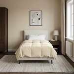 vidaXL Duvet complet toute l'année Crème 140 x 200 cm Microfibre