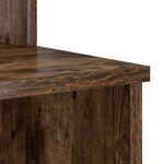 vidaXL Bureau avec rangement Chêne fumé 120.5x44x88.5 cm Bois composite