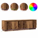 vidaXL Meuble TV avec LED Bois ancien 180 x 38 x 49 cm