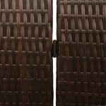 Paravent vidaXL 4 Panneaux Pliable Marron 195x180 cm Rattan Synthétique